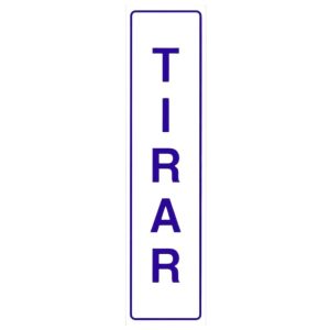 Señal Glasspack Adhesiva Tirar 175x45 mm