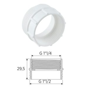 Adaptador Convertidor Roscas M 1 1/2-h 1 1/4