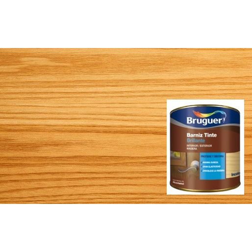 Bruguer Barniz Tinte Brillante Castaño - 250 ml