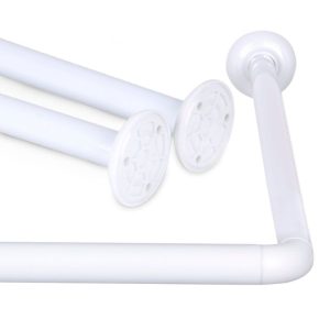 BARRA CORTINA BAÑO EXTENSIBLE ESQUINA 80 A 122 CMS