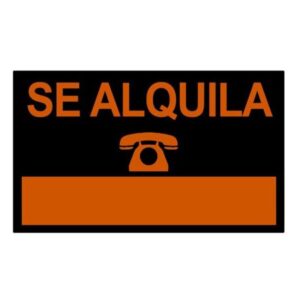 Cartel Pvc "Se Alquila" 50x35 Cm