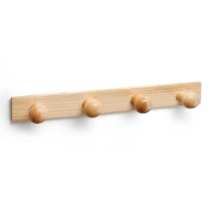 PERCHA MADERA 4 POMOS