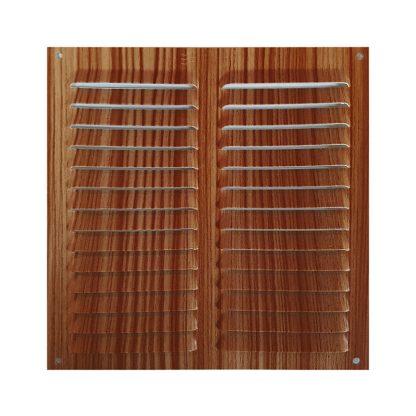 REJILLA VENTILACION ATORNILLAR 20X20 CM MADERA OSCURA
