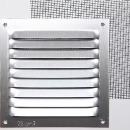 REJILLA VENTILACION ALUMINIO CON MOSQUITERA 10X10 CM PLATA
