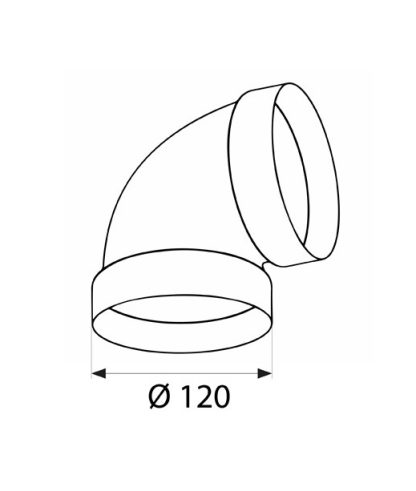 CODO REDONDO Ø 120 90º - Imagen 2
