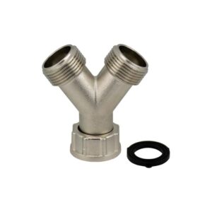 Derivacion Doble Grifo Lavadora 3/4" Metalico