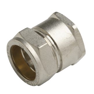 ENTRONQUE LATON COMPRESION SAMBRA HEMBRA 1/2" Ø 15 PARA COBRE