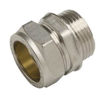 ENTRONQUE LATON COMPRESION SAMBRA MACHO 1/2" Ø 15 PARA COBRE