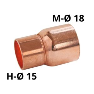 Manguito Cobre Reduccion M-ø 18 H-ø 15