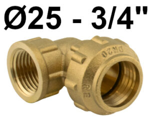 Codo Hembra 25-3/4 Fitting Laton