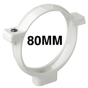 Brida Tubo Canalon Ø 80 Mm Blanco