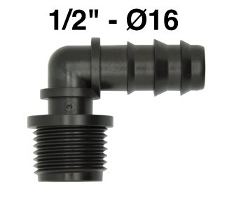 CODO 90º ROSCA MACHO 16MM X 1/2"
