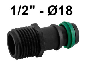 Union Rosca Macho 1/2" - 18 Mm C/anilla Seguridad