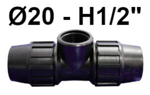 Te Derivacion Hembra Ø20 - 1/2" Fitting
