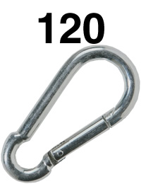 Mosqueton Bombero S/seguridad 120mm