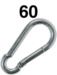 Mosqueton Bombero S/seguridad 60mm