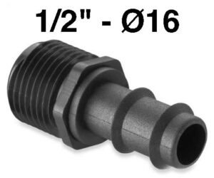Union Rosca Macho 1/2" - Ø 16