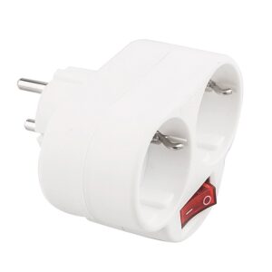 Adaptador 2 Tomas Con Interruptor