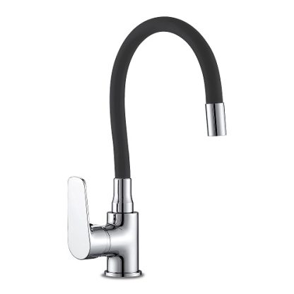 MONOMANDO FREGADERO VERTICAL CAÑO ALTO FLEXIBLE NEGRO JAVA