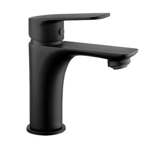 Monomando Lavabo Coral Negro Mate
