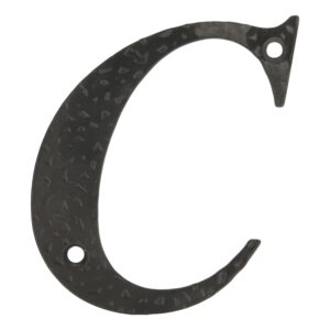 Letra C 100x97 Mm Acero Negro (D)