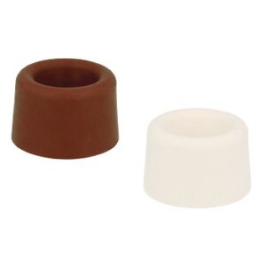 Tope Puerta Atornillar Pequeño Ø30 X 25 Mm Blanco 2uds