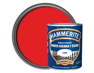 HAMMERITE ESMALTE METALICO LISO BRILLANTE ROJO 750 ML