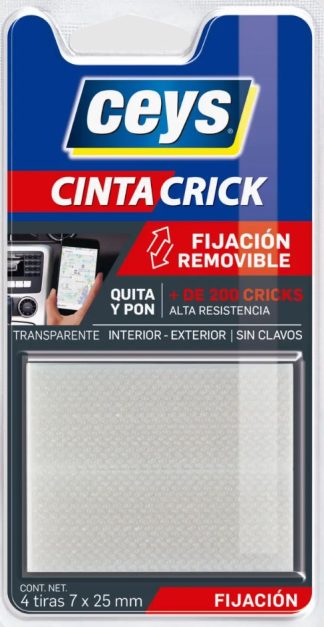 CRICK TRANSPARENTE 4 TIRAS 7CMX25MM