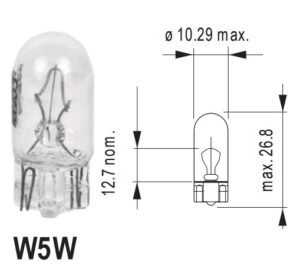 Lampara Sin Casquillo W5w (W2 1x9 5d) 12v