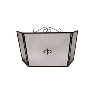 Rejilla Salvachispas Plegable Color Negro 111x0,8x60,5 Cm