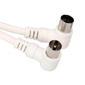 PROLONGADOR CABLE ANTENA ACODADO 2,5 MT BLANCO