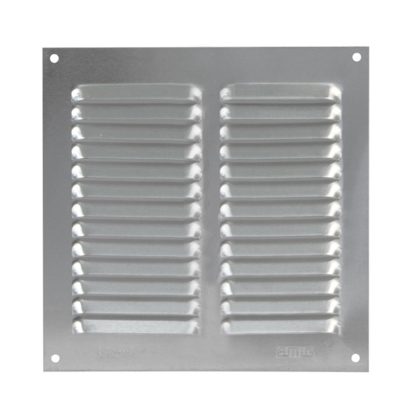 REJILLA VENTILACION ALUMINIO CON MOSQUITERA 20X20 CM PLATA