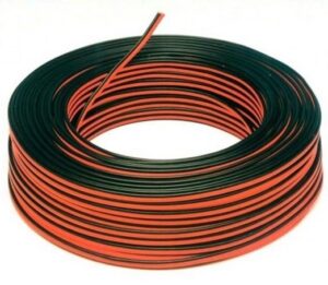 Cable Paralelo Audio 2x0,75 Mm (Rollo 50 Mt) Rojo-negro