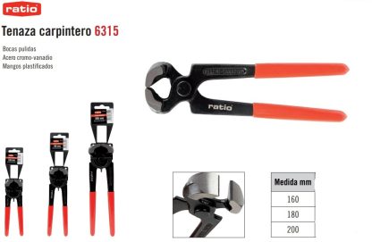 TENAZA CARPINTERO 200 MM