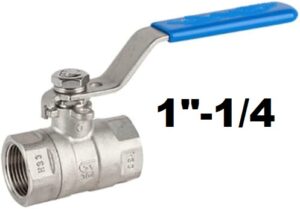 Valvula Esfera Metal Maneta H-h 1" - 1/4