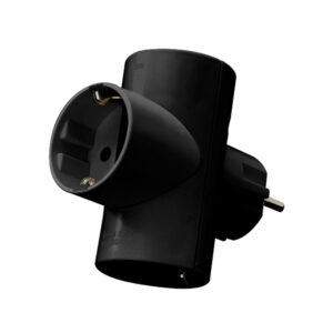 Adaptador Enchufe Triple 16a/250v Negro