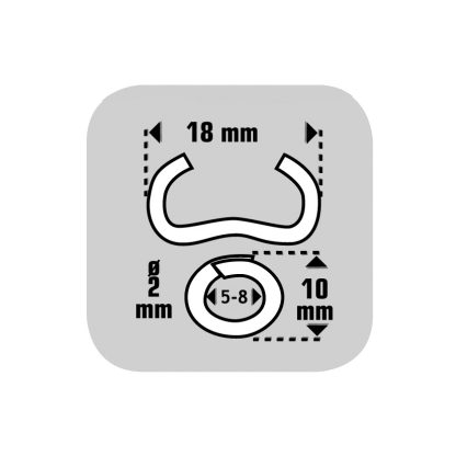 GRAPAS OMEGA 18 GALVANIZADAS ESTUCHE (1000 UDS)