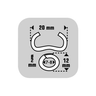 GRAPAS OMEGA 20 GALVANIZADA ESTUCHE (1000 UDS)
