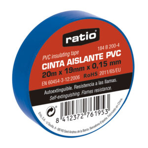 Cinta Aislante 19x20m Azul 0,15mm