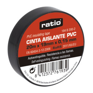 Cinta Aislante 19x20m Negra  0,15mm ÇÇ