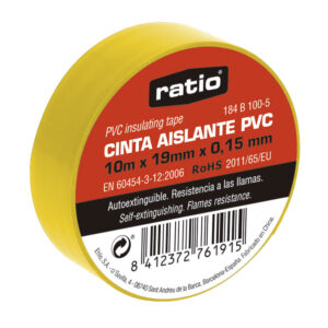 Cinta Aislante 19x10m,  0,15 Mm Amarilla