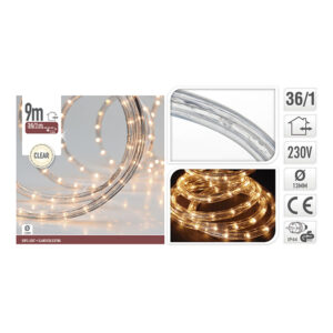 Tubo Led Color Blanco Cálido 9 M Controlador Con 8 Funciones