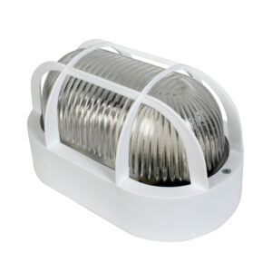 Aplique Exterior Ovalado Blanco 60w