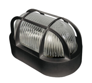 Aplique Exterior Ovalado Negro 60w