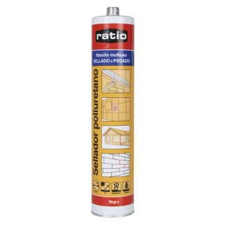 SELLADOR POLIURETANO NEGRO 300 ML.