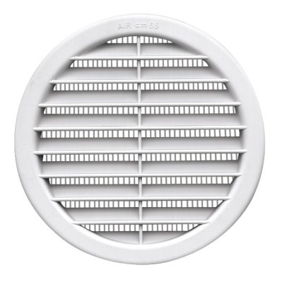 REJILLA VENTILACION EMPOTRAR REDONDA Ø 100MM BLANCA