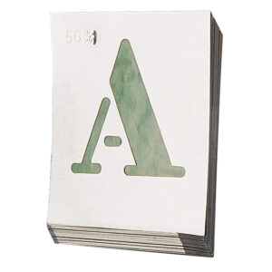 Abecedario Aluminio P/rotular 40mm.