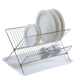 Escurreplatos cromado plegable