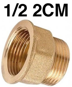 Alargadera Laton 1/2" 2 Cm.
