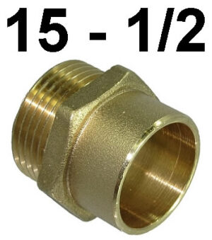 Entronque Laton Soldar Macho 15-1/2